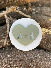 Load image into Gallery viewer, Heart with initials
