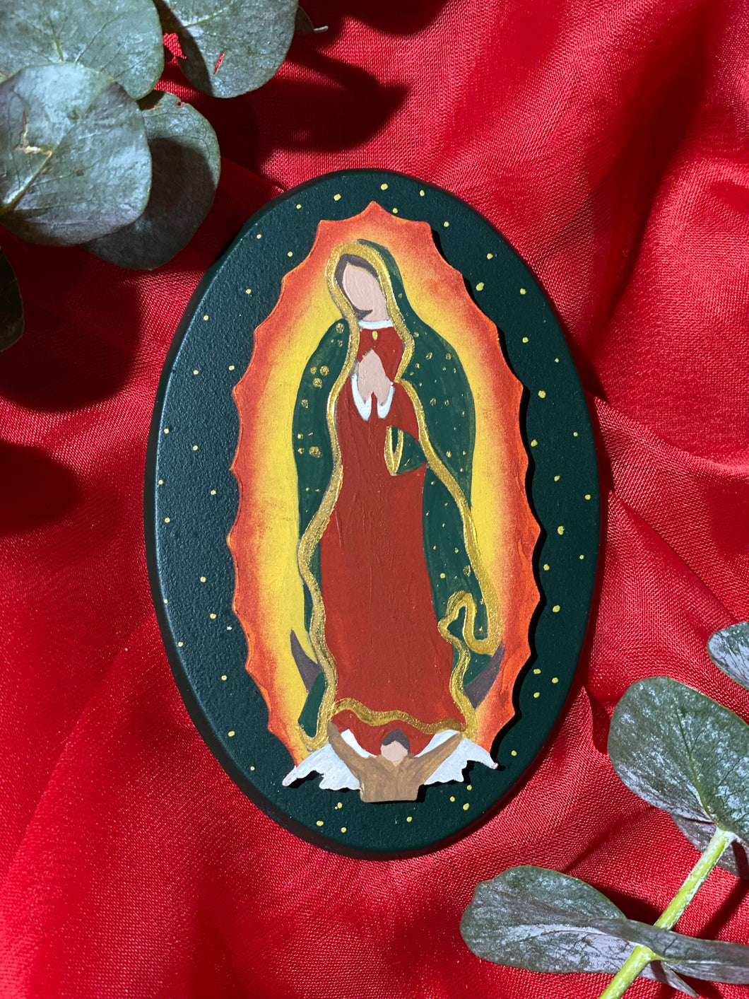 Hand painted Virgen de Guadalupe