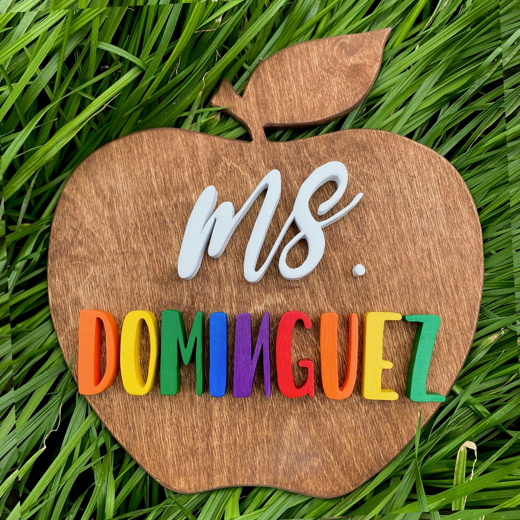 Teacher name signs