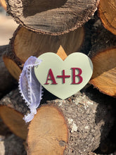 Load image into Gallery viewer, Heart with initials
